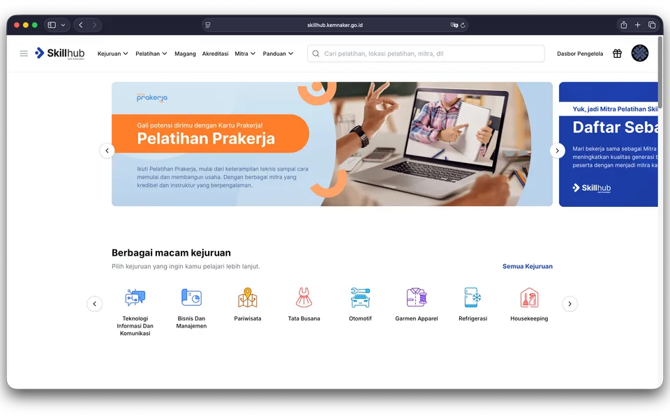 Kemnaker Skillhub project preview